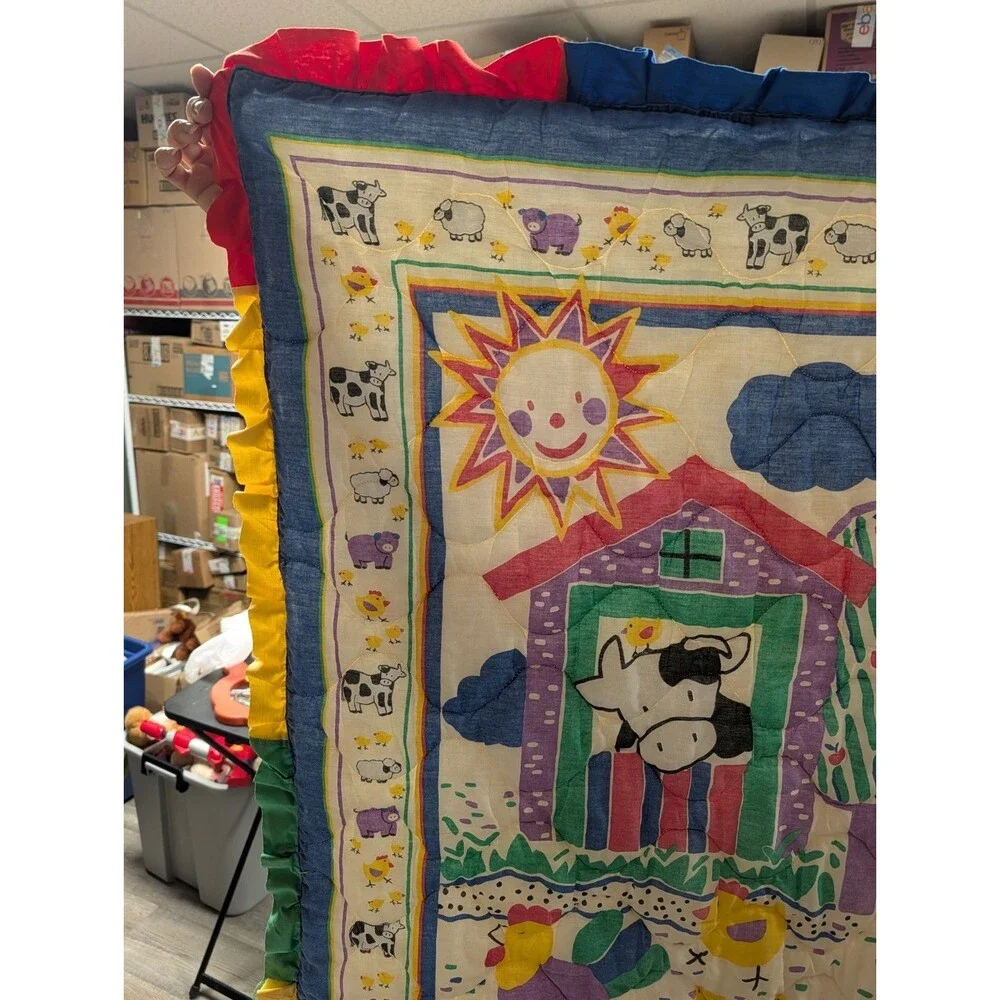 Barnyard Friend Quilt - On The Farm- Old Macdonald - Farm Blanket